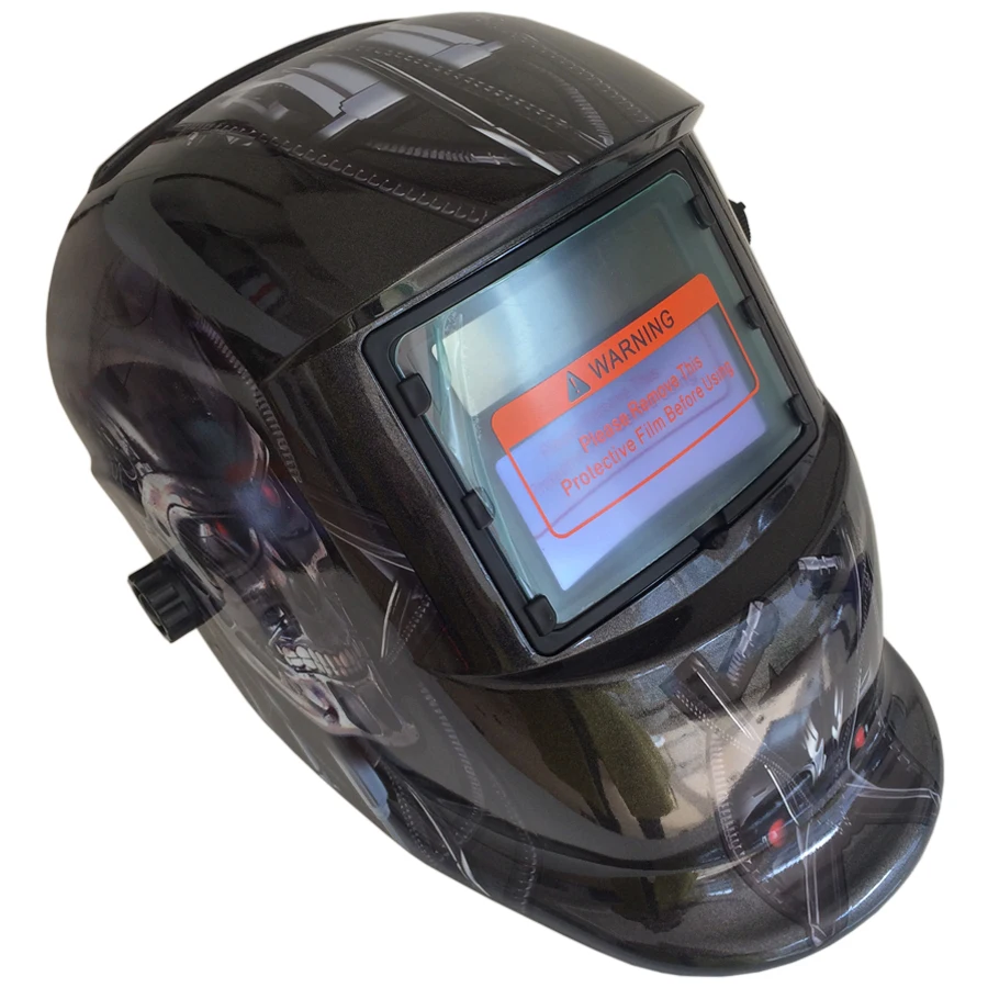 Быстрая сварной шлем солнечной энергии Хамелеон фильтр маска с Терминатором шаблон сварщик инструмент Полное Лицо протектор TRQ-HD50-2200DE