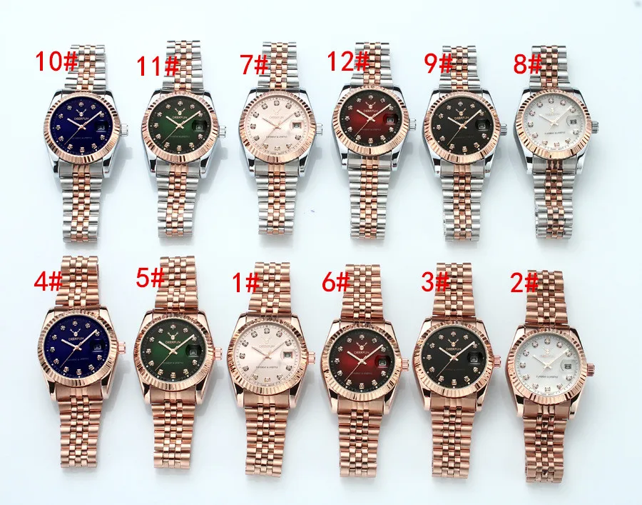 Men watch Deerfun brand business Military diamond rose golden calendar luxury waterproof quartz wristwatch Relogio Masculino