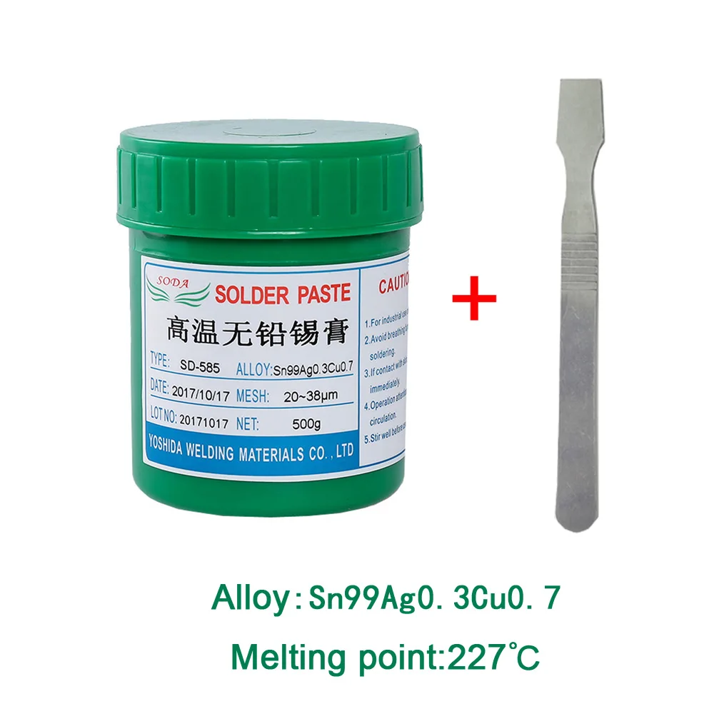 SD 585 High Temperature Solde Paste 500g Lead Free Zero Halogen SMT