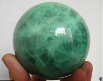 

WBY+++---331+++New 65MM Glow In The Dark Natural Green Fluorite Crystal Healing Ball