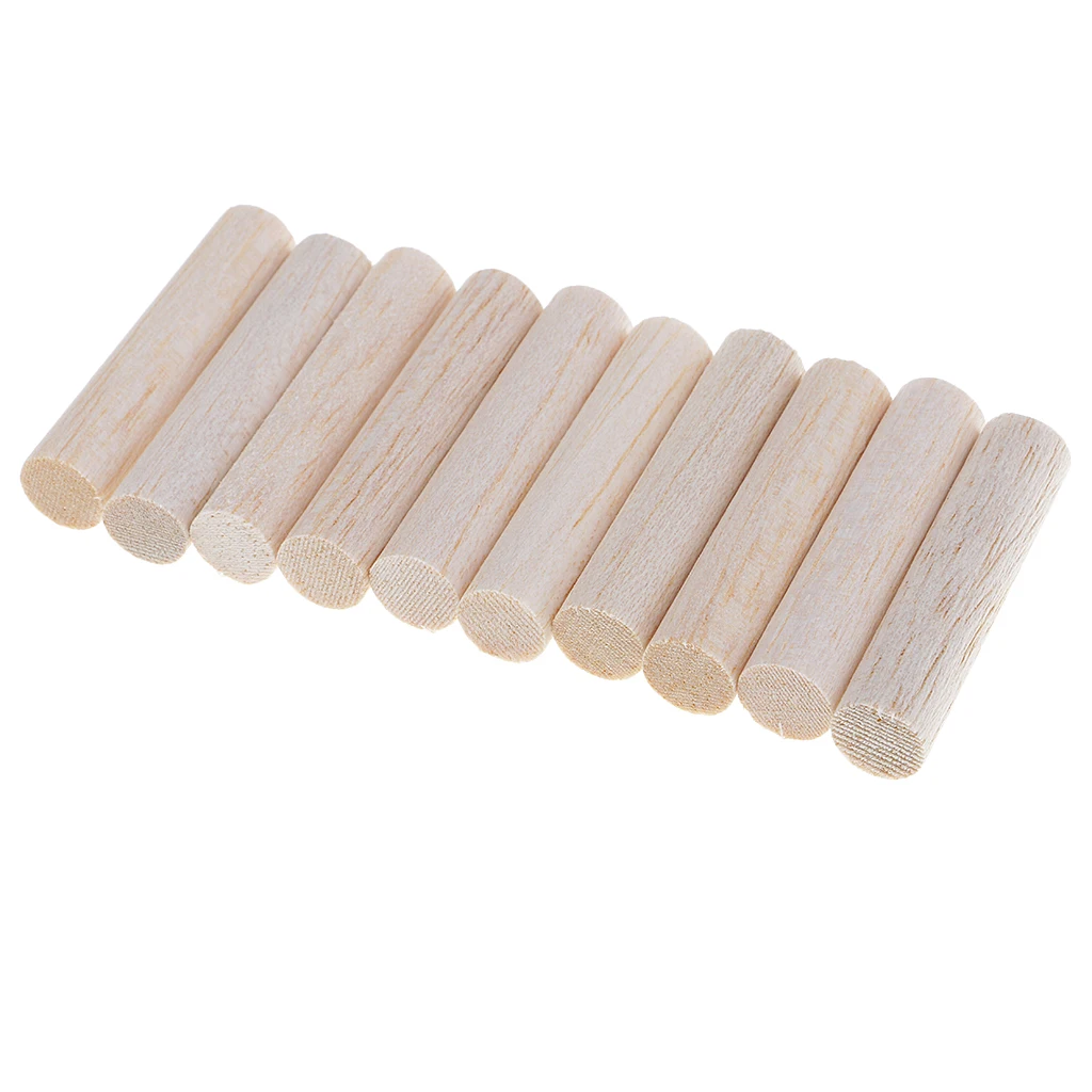 30x 50/100/200mm Balsa Wood Round Sticks Unfinished for Woodworking Crafts