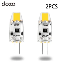2 шт. G4 COB светодиодный светильник с регулируемой яркостью 12 В DC светодиодный G4 лампа лампады Светильник лампы 360 Угол луча без мерцания Замена 10 Вт 15 Вт галогенная лампа