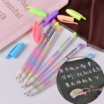 

1 pcs Rainbow Multiple Colors Marker Highlighter Writing Pen Stationery School Office