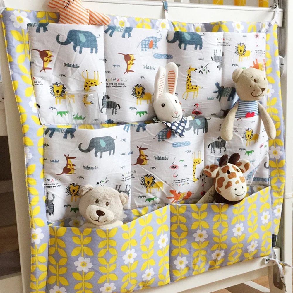 Подвесная Сумка-бампер для детской кроватки, подвесная сумка для хранения многофункциональных бамперов для кроватки 55*60 см - Цвет: 2