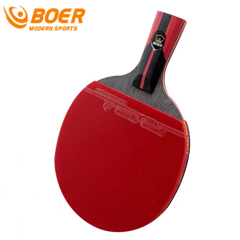 

BOER 5 star 7 layer Ayous Wood 8 layer Carbon Fiber Table Tennis Racket Ddouble Pimples-in Rubber Ping Pong Racket Tenis de Mesa