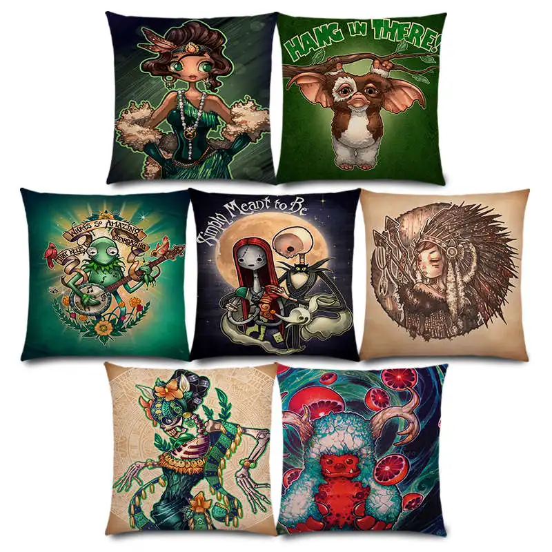 

New Cool Amusing Computer Game Film Cartoon Protagonist Warrior Funny Things Fantasy Monsters Cushion Cover Pillow Case