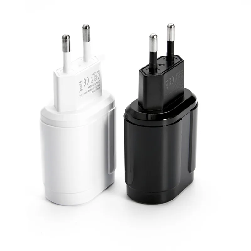 

EU Plug 2USB 2.4A Charger for Mobile Phone Charger Dual USB Smart Tablet Phone Charger