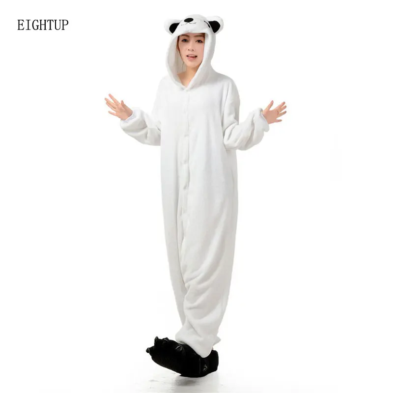 

Kigurumi White Polar Bear Kigurums Pyjamas Adult Onesie Unisex Pajamas Halloween Christmas Party Sleepwear Cosplay Costume