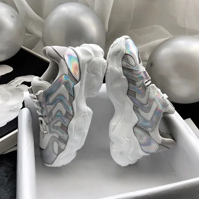 

Fashion Sport Shoes Woman Summer Comfortable Breathable Mesh Flats Female Platform Sneakers Women zapatos de mujer MM-111