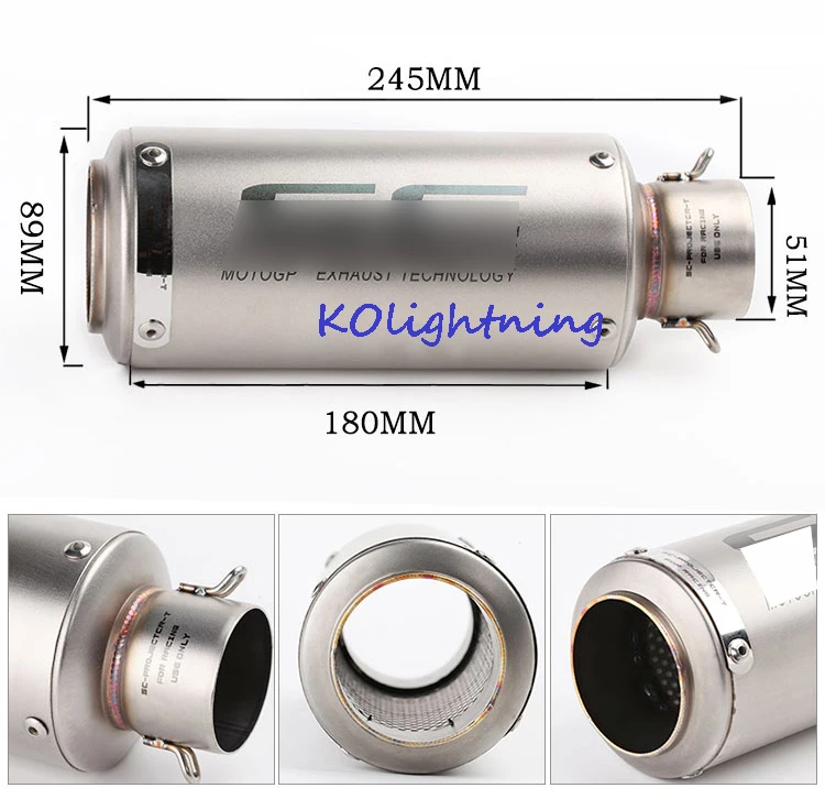 Скользящая выхлопная труба для мотоцикла, глушитель из нержавеющей стали, средняя Соединительная труба для Kawasaki Z1000 Z1000SX 2010