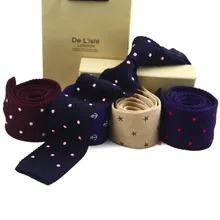 Дизайнерский Модный вязаный узкий галстук из натурального шелка, Тонкий Повседневный Вязаный Галстук