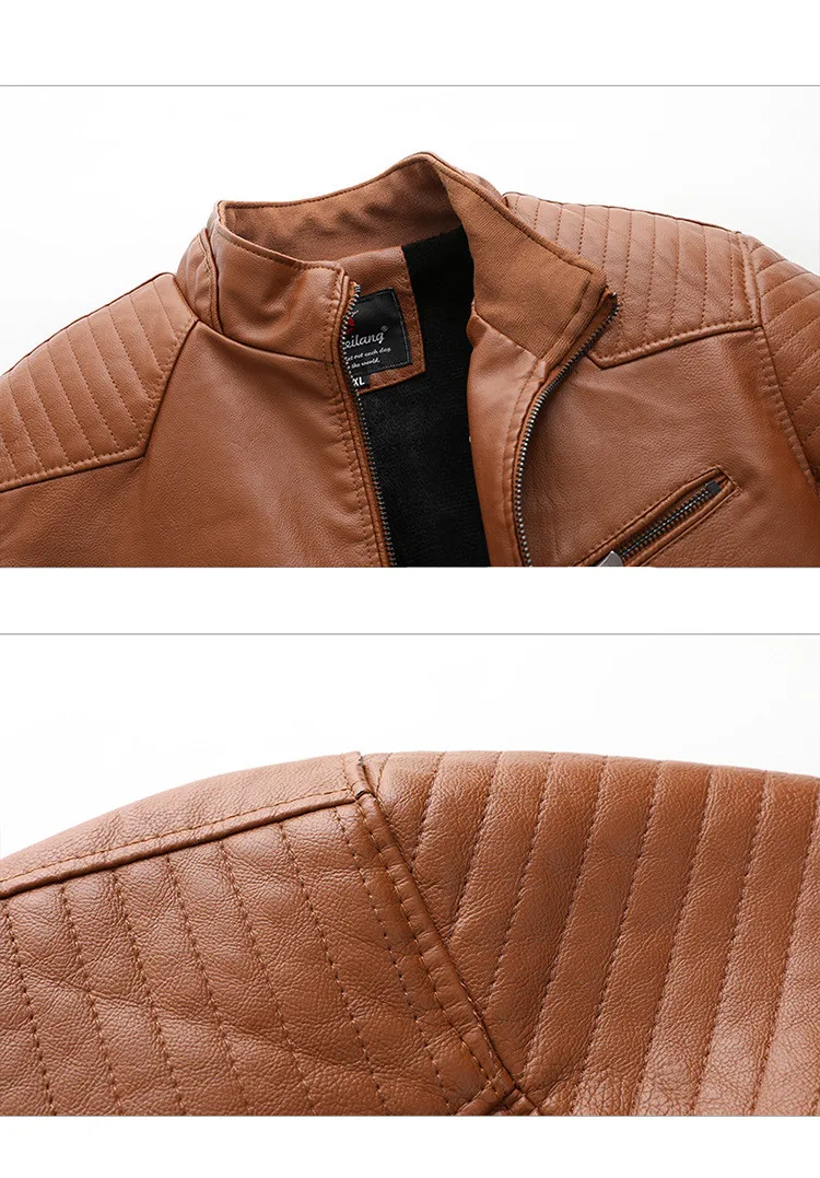BOLUBAO кожаная куртка мужская Толстая теплая ветрозащитная кожаная зимняя куртка мужская мотоциклетная куртка для мужчин флисовая подкладка куртки пальто