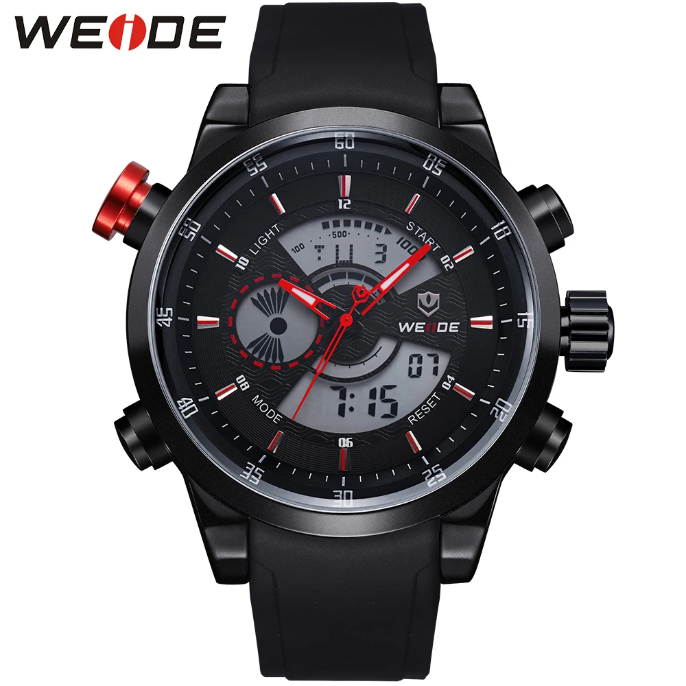 

WEIDE Chronograph Men Sports Watches Army Military Quartz Male Clock Black Wristwatch Relogio Masculino Relojes para hombres
