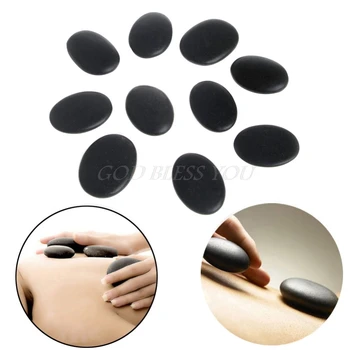 

10Pcs New Spa Rock Basalt Stone Beauty Stones Massage Therapy Lava Natural Stone 4*3CM Care Tool Drop Shipping