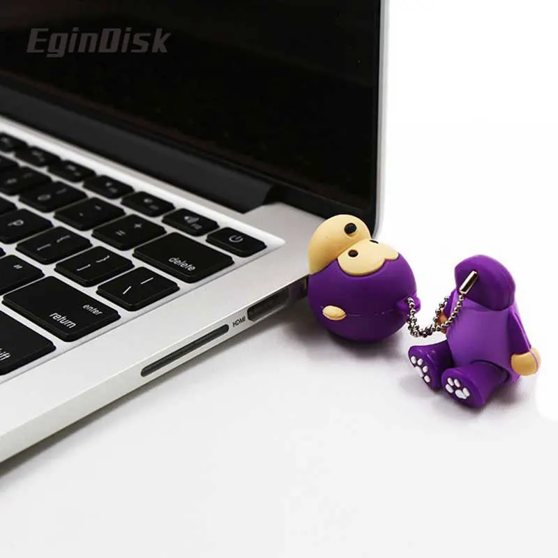 Usb флэш с обезьянкой Flash Drive мультфильм флешки 64 ГБ и 128 Гб 32 gb 16 8 милые животные
