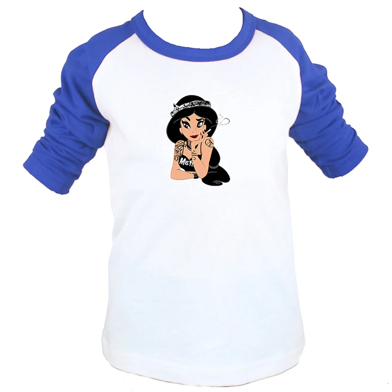 

The Little Mermaid Ariel Design Children Printing Spring T shirt Graphic Tee Long Sleeve Cotton Tshirts Unisex Kids Casual Tops