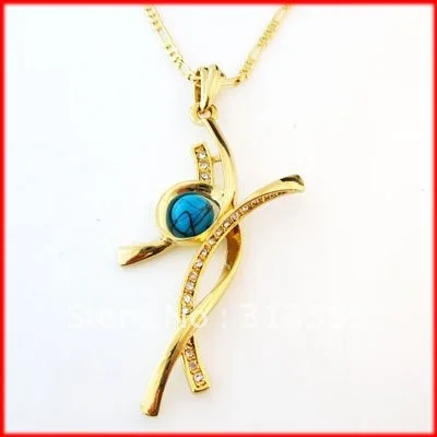 

Min order 10$/CAN MIX DESIGN/ NEW - YELLOW GOLD GP 24" NECKLACE&DANCING GIRL PENDANT/Great Gift/Great Money Maker