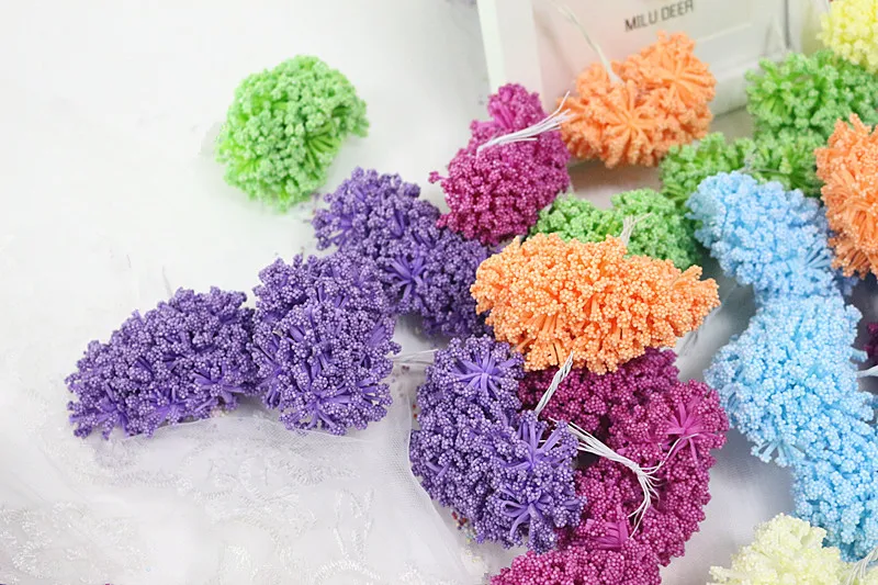 Flone Mini Fake Fruit Small Berries Artificial Flower Cherry Stamen Bouquet Wedding Christmas Party Xmas Decor Art Floral (15)