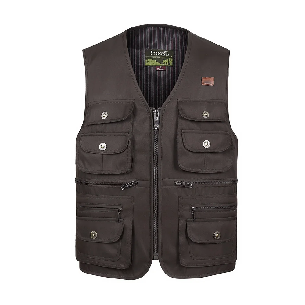Goedkoop Mannen Grote Maat XL 4XL Motorfiets Toevallige Vest Mannelijke Multi Pocket Tactische Mode Vesten Hoge Kwaliteit Masculino Overalls vest