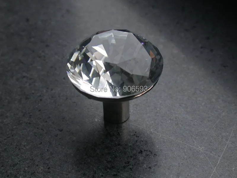 

10pcs lot free shipping clear sparkling diamond crystal knobs