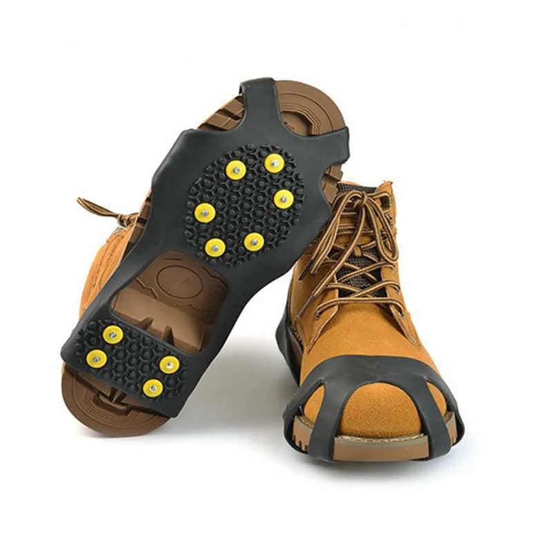 

Man Wemen Mountain climbing S/M/L/XL 10 Tooth Crampons Non-slip Shoe Covers Ice Snow Gripper Spikes Grips Cleats For Mountainee