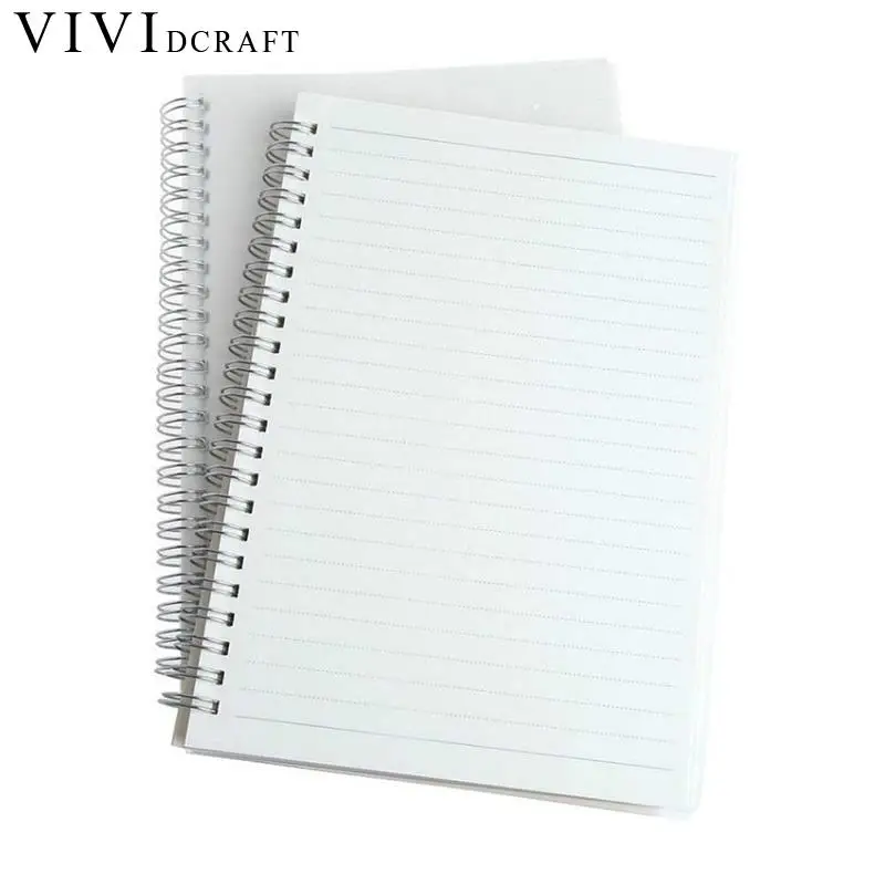 

Vividcraft A5 Frosted Transparent Spiral Book Coil Notebook Blank Grid Paper Journal Diary Sketchbook School Office Supplies