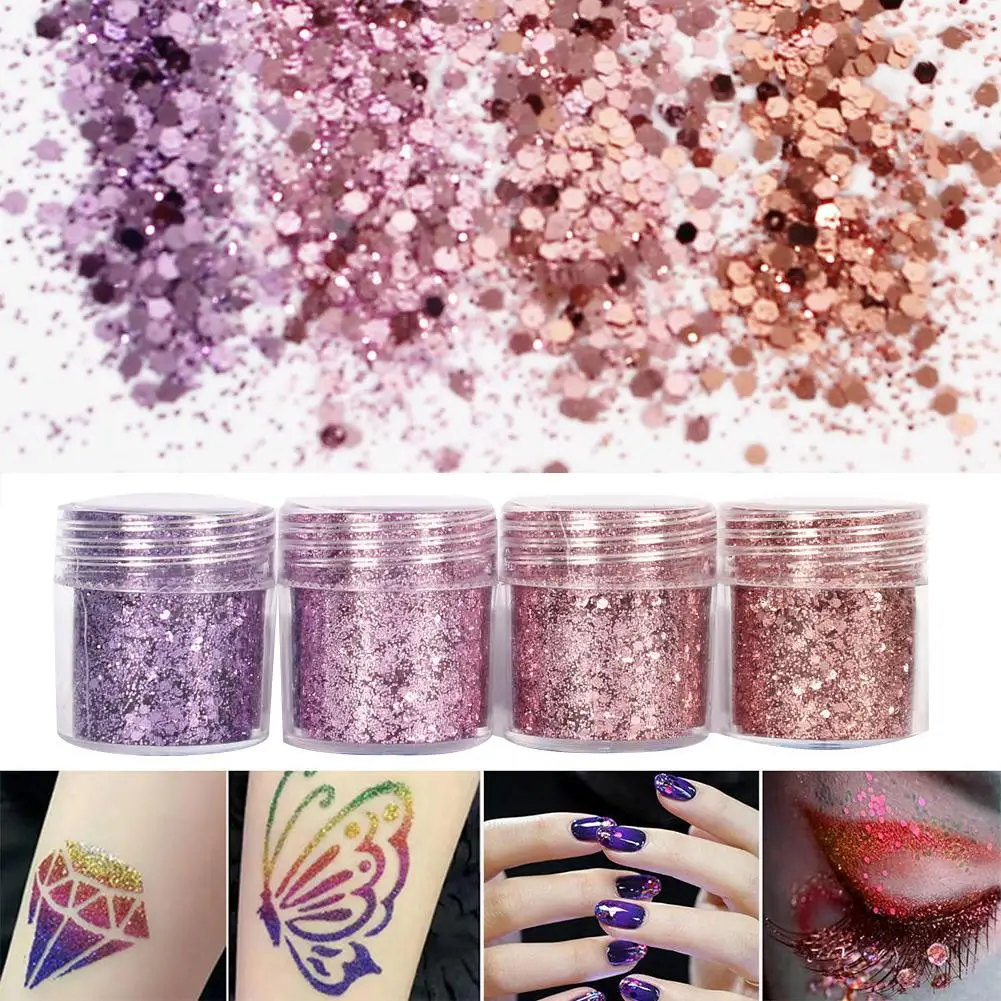 

4Boxes Ultra Thin Nail Glitter Sequins Powder DIY Loose Pigment Phone Decor Fashion Nail Art Decoration Manicure Tool New