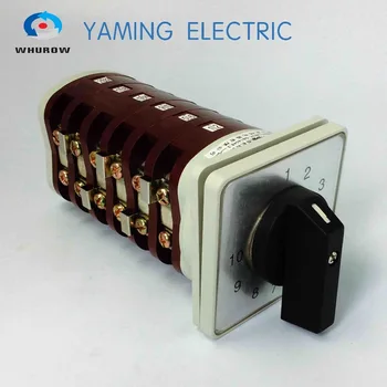 

10 position rotary switch 6 pole switch cam switch changeover switch 63a bx6 welding machine Manufacturer KDHC-63/6*10