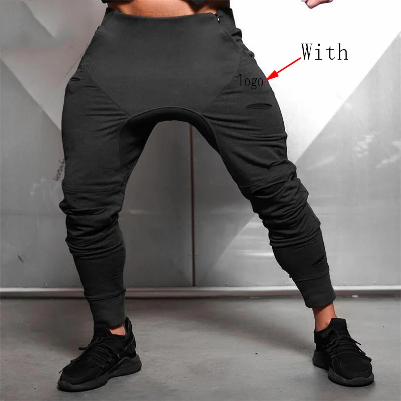

2018 Autumn new mens cotton Sweatpants gyms Fitness workout solid trousers male Casual fashion Pencil Pants Joggers sportswear