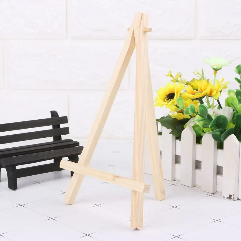 Natural Solid Wood Tripod Easel Display Painting Stand Card Canvas Holder  Wedding Party Children Painting Craft Home Decoration - AliExpress