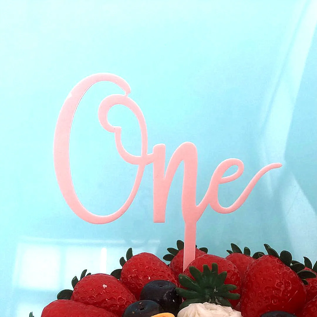 Золотой розовый акриловый «один» «Oh Baby» торт Топпер для вечерние украшения десерт прекрасный подарок