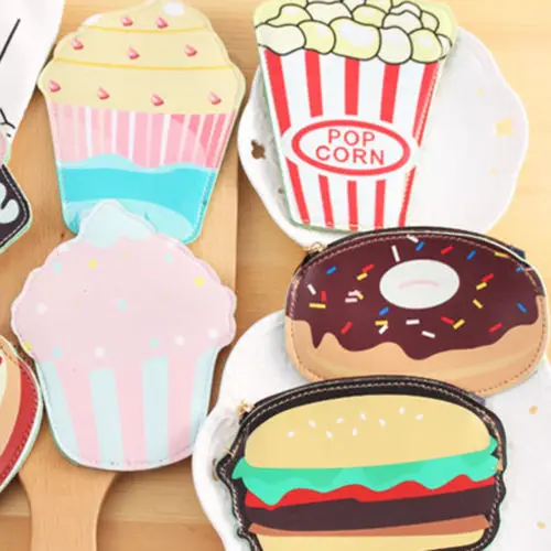 

New Fashion Creative Lovely Cute Donut Print Coin Purse Girls Women Mini Wallet Money Bag Outdoor Leisure Pouch Key Holder Bag
