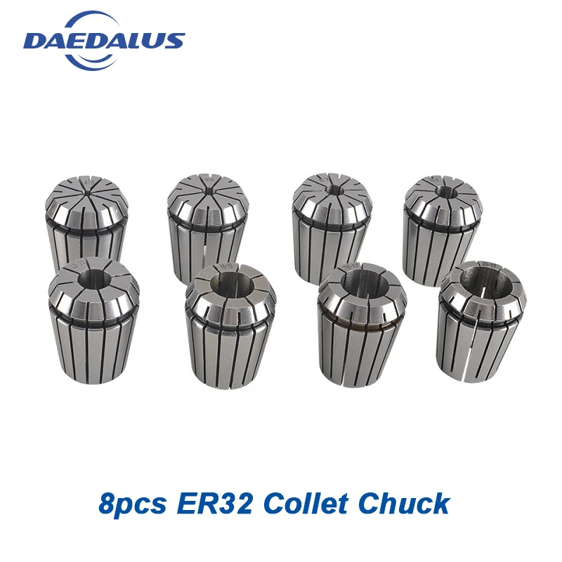 

collet chuck 8pcs ER32 Spring Collet Set For CNC Engraving Machine & Milling Lathe Tool