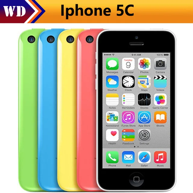 

Unlocked Apple iphone 5C RAM 1G ROM 8G 16&32 iOS iPhone 5c Dual Core TouchScreen WIFI GPS GSM HSDPA 8MPix Camera 4.0" iphone5c