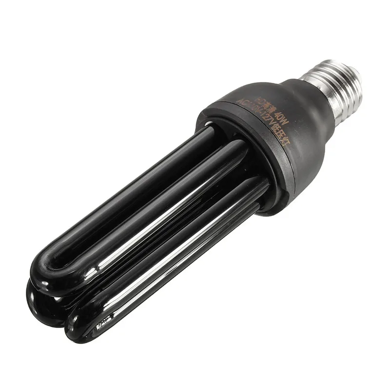 Ultraviolet Germicidal Lamp E27 15W 20W 40W CFL Black UV Sterilizers