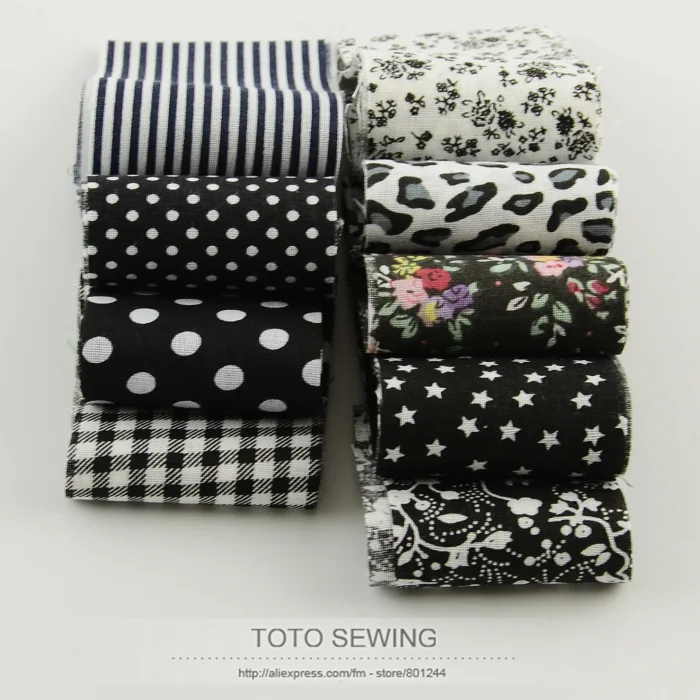 F030 black jelly roll fabric strips 9pcs/lot 5cmx100cm 100cotton