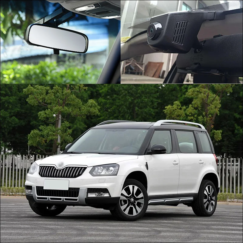 BigBigRoad для Skoda Yeti автомобильный Wifi DVR Автомобильный видеорегистратор FHD 1080P камера ночного видения