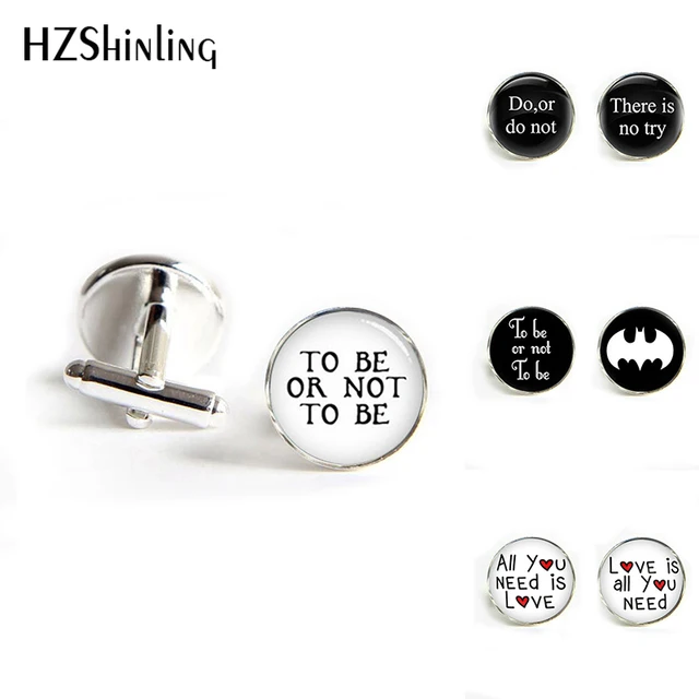 Hzshinling Quote Do Or Not There Is No Try Star Wars Hzshinling Quote Do Or Not There Is No Try Star Wars Cufflinks Encourage