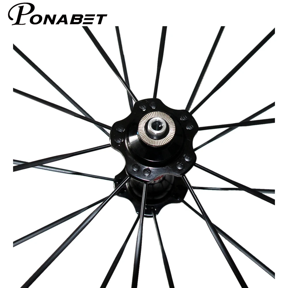 Sale PONABET 700C 23mm full carbon wheelset 50mm front and 60mm rear tubular bicycle carbon road wheels china 3