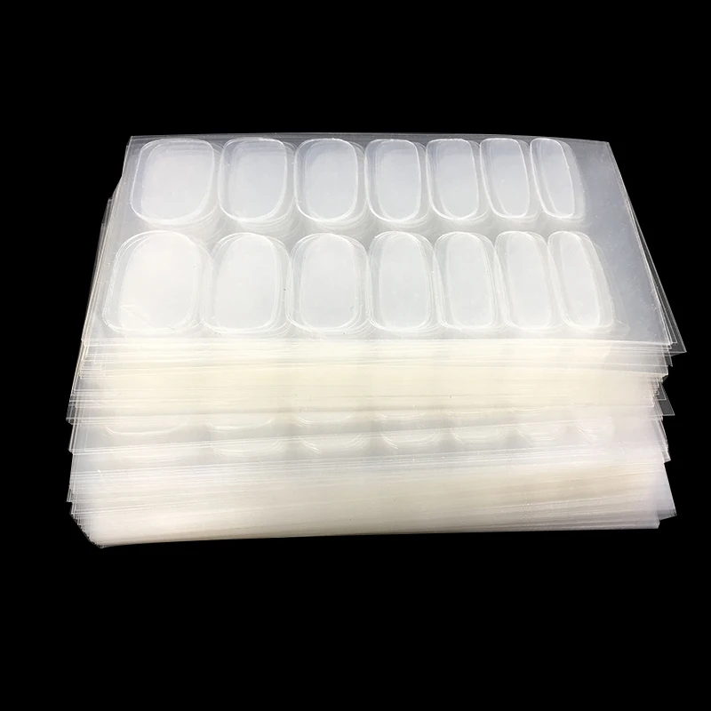 50 Sheets 14pcs UV Gel Base Sticker Nail Peel Off Sticker Adhesive Nail Tabs For DIY UV Gel Art Decorations Manicure Tools