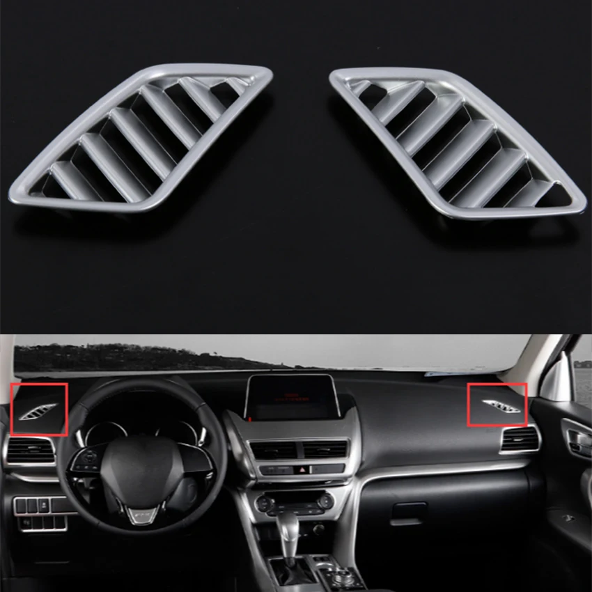 

Car Interior Dashboard Upper Air Vent Outlet Cover Trim For Mitsubishi Eclipse Cross 2018 LHD Car Styling Accessories 2Pcs