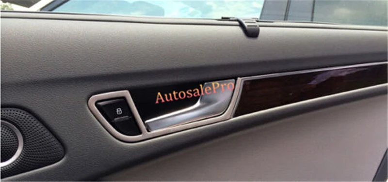 Стальная внутренняя дверная ручка крышка рамы чаши отделка 4 шт. для Audi A4 B8 2008 2009
