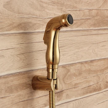 

MAIDEER Gold ABS Sprayer hand held toilet bidet spray shattaf spray factory sale golden toilet shower head jet set--MD-N53