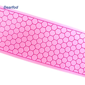 

18051002 Honeycomb Sugar Craft Lace Mold Cake Brim Decoration Silicone Fondant Mold Chocolate Mold Cake DIY Tool