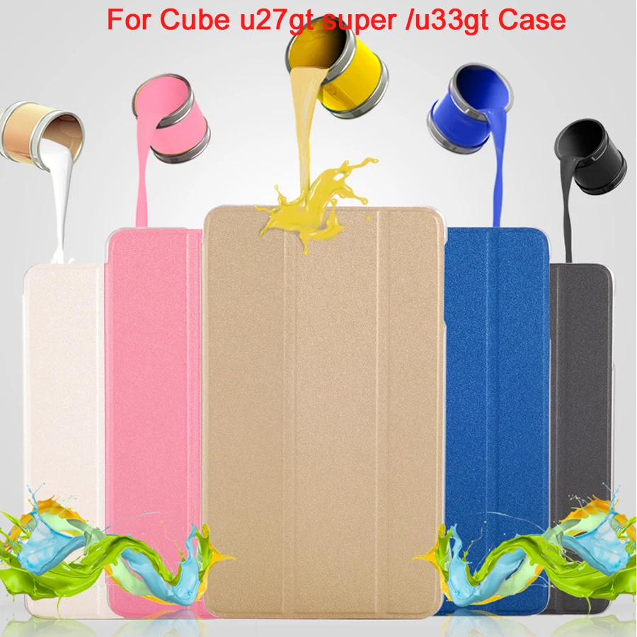 

Newest!!High quality Free shipping original thin pu case for 8" Cube u27gt super /u33gt Tablet PC Cube u27gt super Cover
