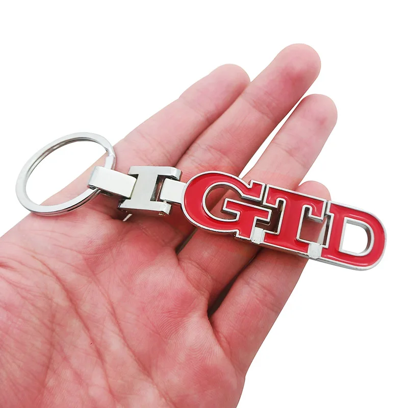 

1pcs Car Styling GTD logo Car Keychain Key Chains Rings for Volkswagen polo caddy touareg passat b5 b6 b7 golf 6 7 accessories