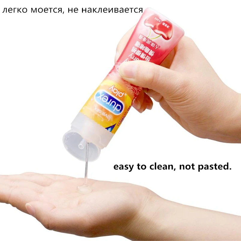 Смазка Durex 2*50 мл со вкусом вишни и клубники гель на водной основе анальная смазка