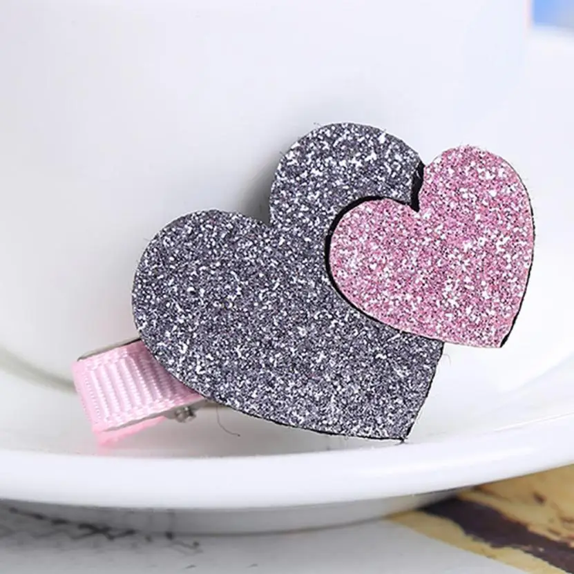 2Pcs Baby Girls Toddler Infant Kids Heart Pattern Hairpin Hair Clip Accessories Girls Flower Popular Fashion Cute Wholesale#YY