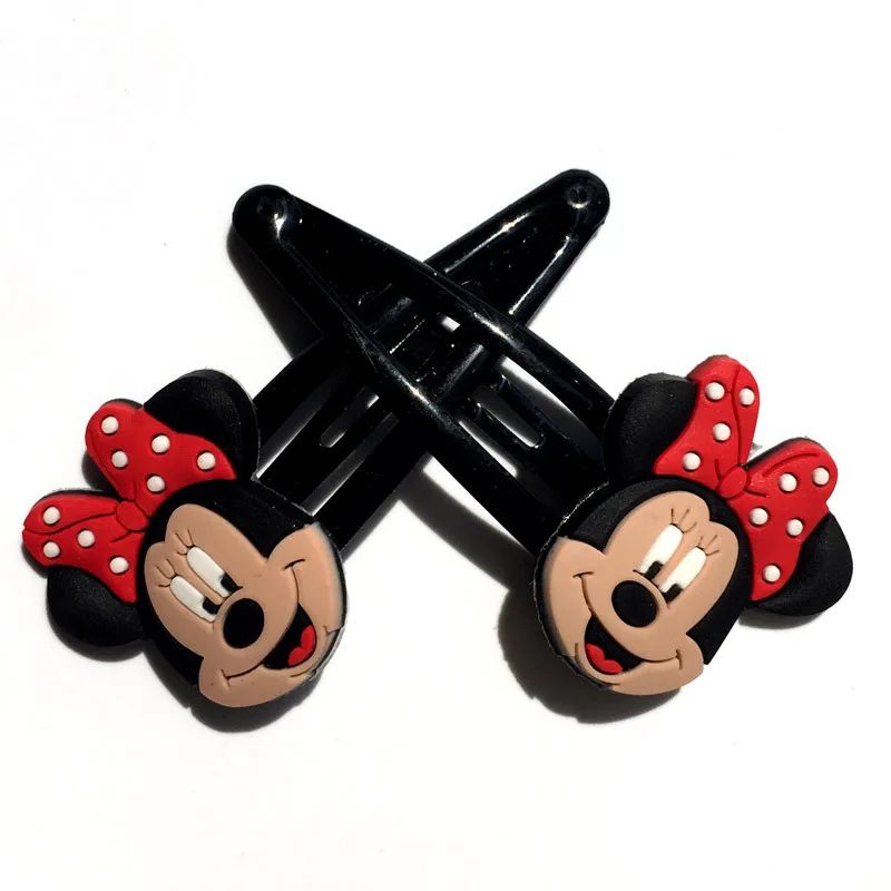 

2pcs Disney Mickey Mouse children hair clip headdress girl gift cartoon hairpin doll accessories hairpin kid cosmetic hair cilp