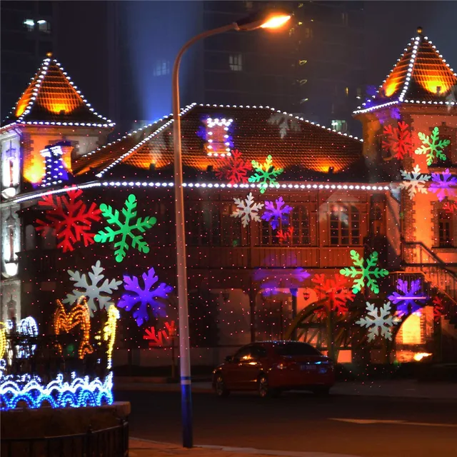 zinuob outdoor snowflakes laser projector 10 types moving pattern
